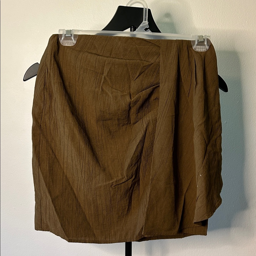 Zara Textured Tan Pencil Skirt